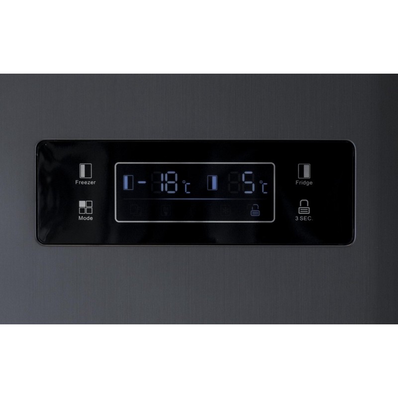 Frilec BONNSBS656-W-040EDI - Amerikaanse Koelkast - Dark Inox