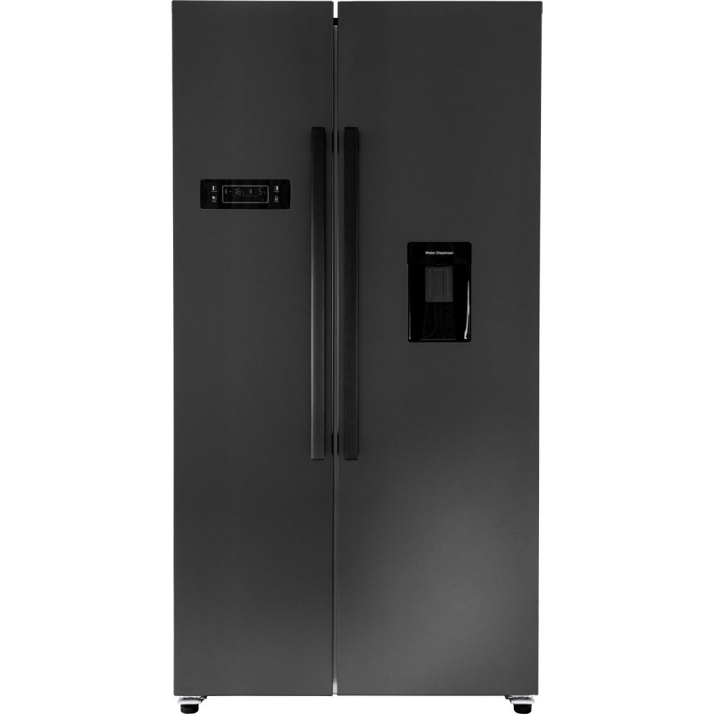 Frilec BONNSBS656-W-040EDI - Amerikaanse Koelkast - Dark Inox
