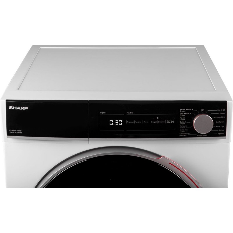 Sharp ESNDH9144WDBX - Was-droogcombinatie