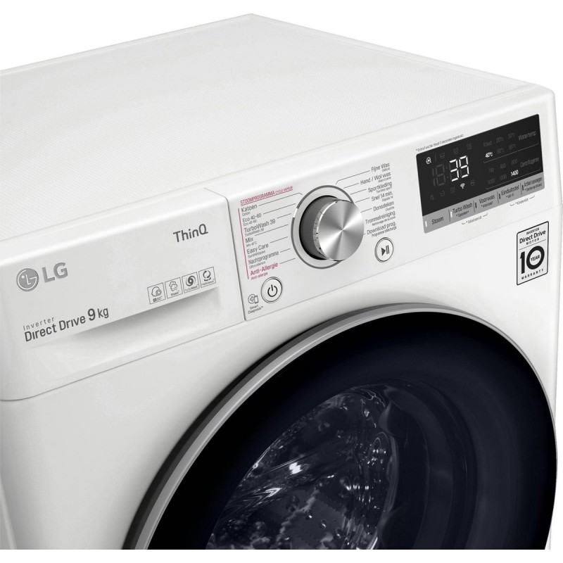 LG GC3V709S1 Wasmachine - Slimme AI DD™ motor - A - 9 kg - TurboWash™ 39 - Hygiënisch wassen met stoom