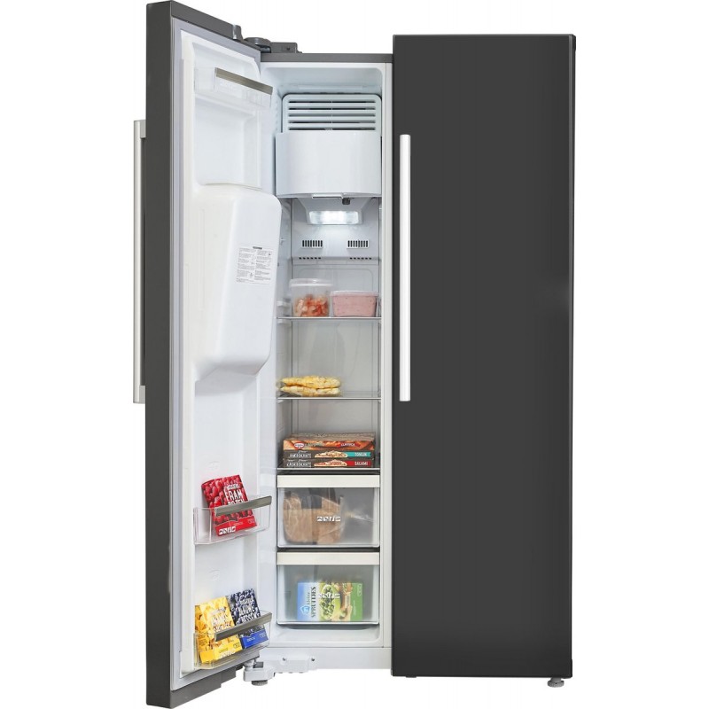 Inventum SKV1782BI - Amerikaanse koelkast - 516 liter - Zwart - No Frost