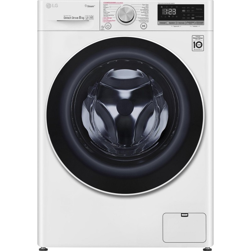 LG F4WN508S0 Wasmachine met Slimme AI DD motor herkent je kleding | D | 8 kg | Minder allergenen door stoom