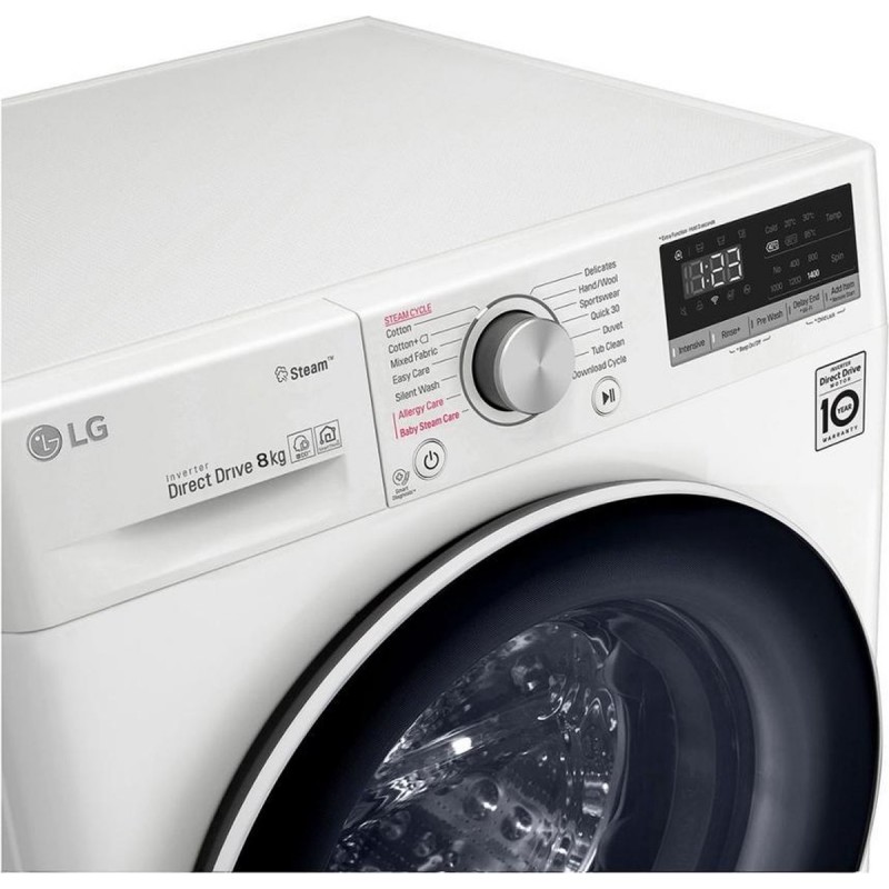 LG F4WN508S0 Wasmachine met Slimme AI DD motor herkent je kleding | D | 8 kg | Minder allergenen door stoom