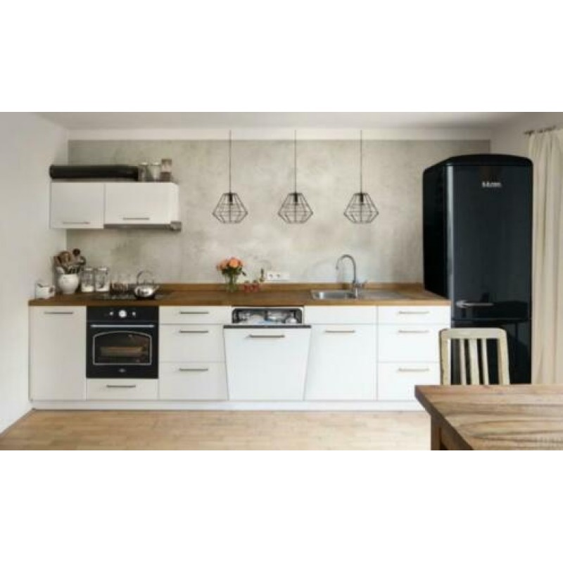 ETNA KVV594ZWA - Retro - Koel vriescombinatie - Zwart