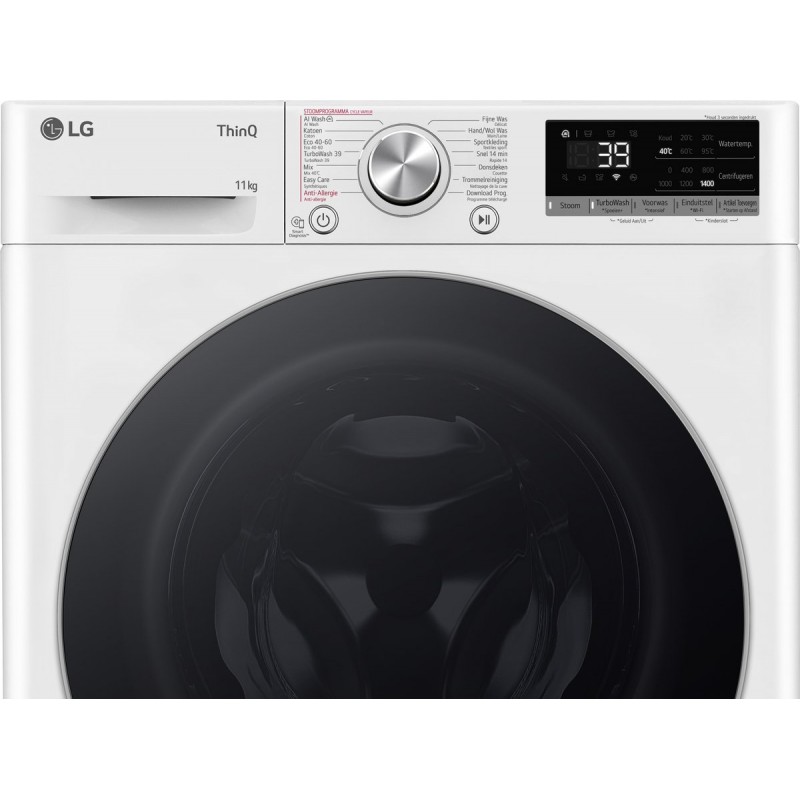 LG F4WR7011S1W - 11 kg Wasmachine met TurboWash™ 39 - A-/- 10% - Slimme AI DD™ motor - Hygiënisch wassen met stoom - ThinQ™