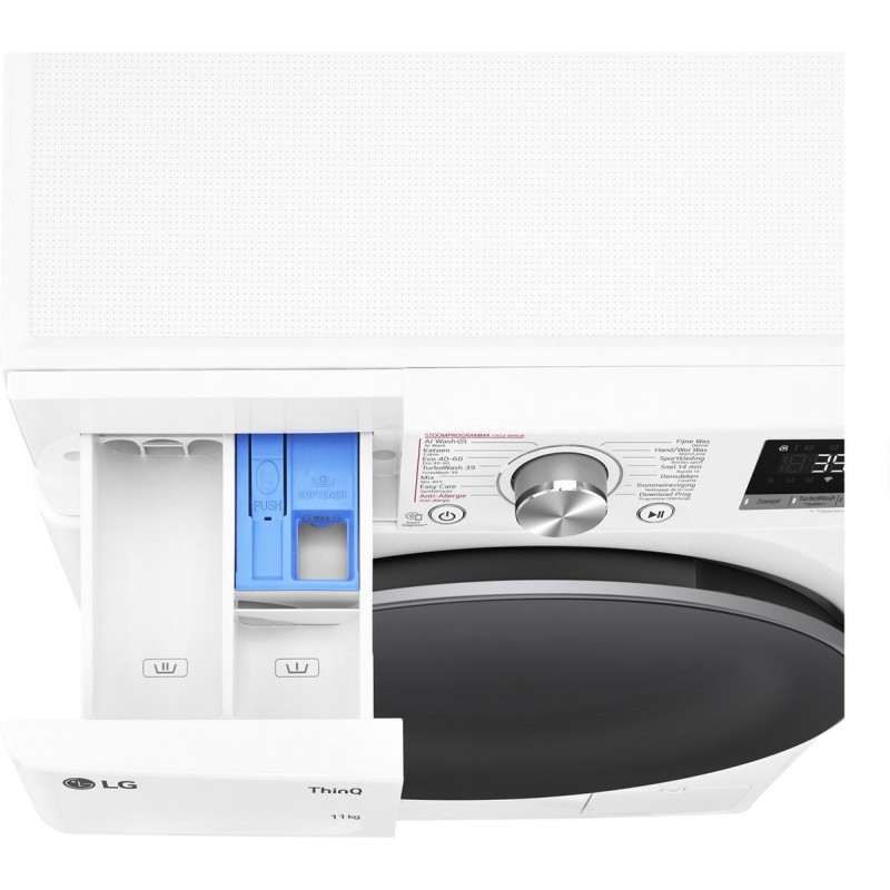LG F4WR7011S1W - 11 kg Wasmachine met TurboWash™ 39 - A-/- 10% - Slimme AI DD™ motor - Hygiënisch wassen met stoom - ThinQ™