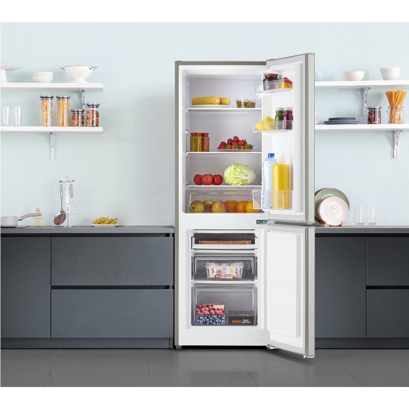 Tomado TCR1420S – Koel-vriescombinatie - 173 liter - Energieklasse E - RVS look