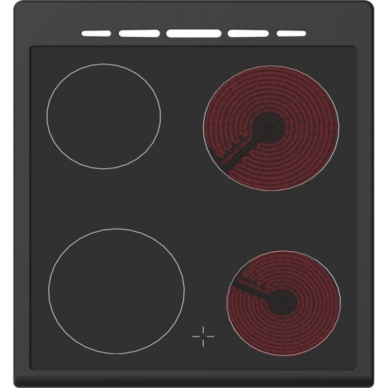 Everglades EVCK5030 - Keramisch Fornuis - Zwart - 50CM - 48 Liter - 2 Fasen