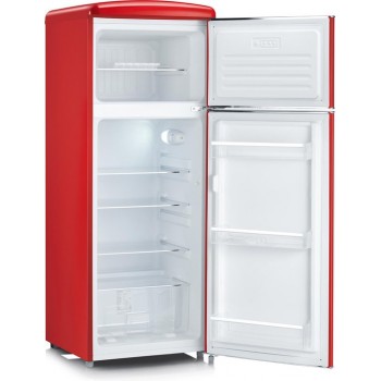 Severin 8930 - Koelvriescombinatie vrijstaand - retro koelkast - rood