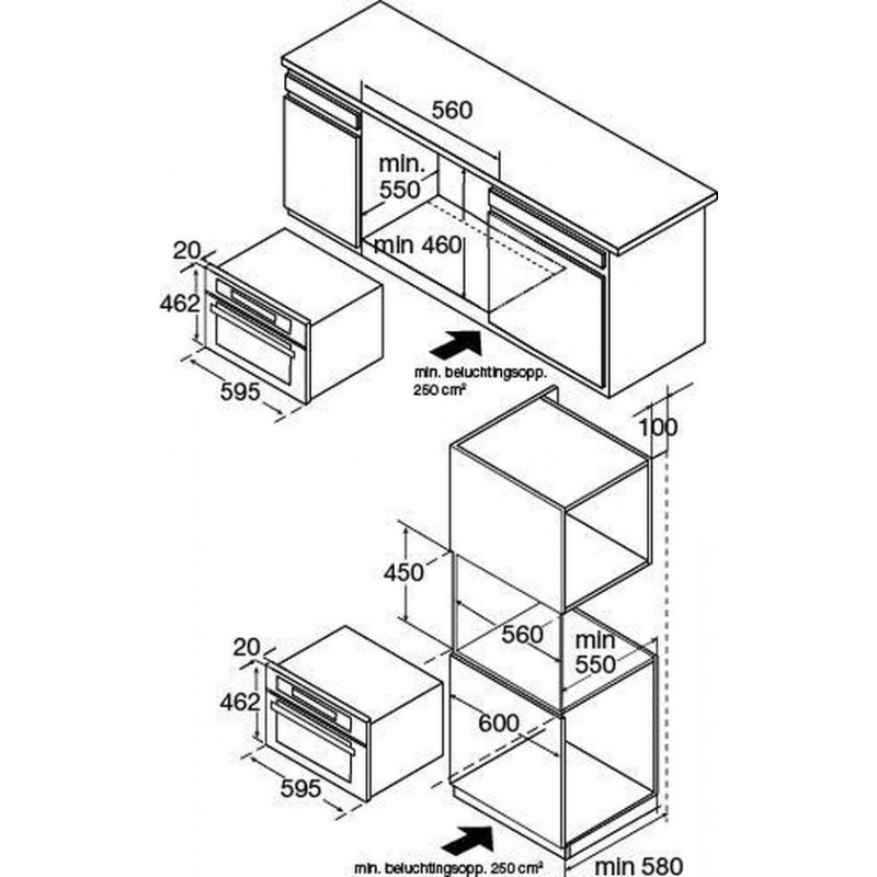 ETNA CM244RVS - combi magnetron