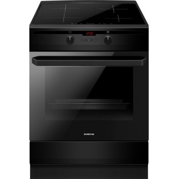 Inventum VFI6042ZWA - Vrijstaand inductie fornuis - Elektrische oven - 4 kookzones - 60 cm - 65 liter - Zwart
