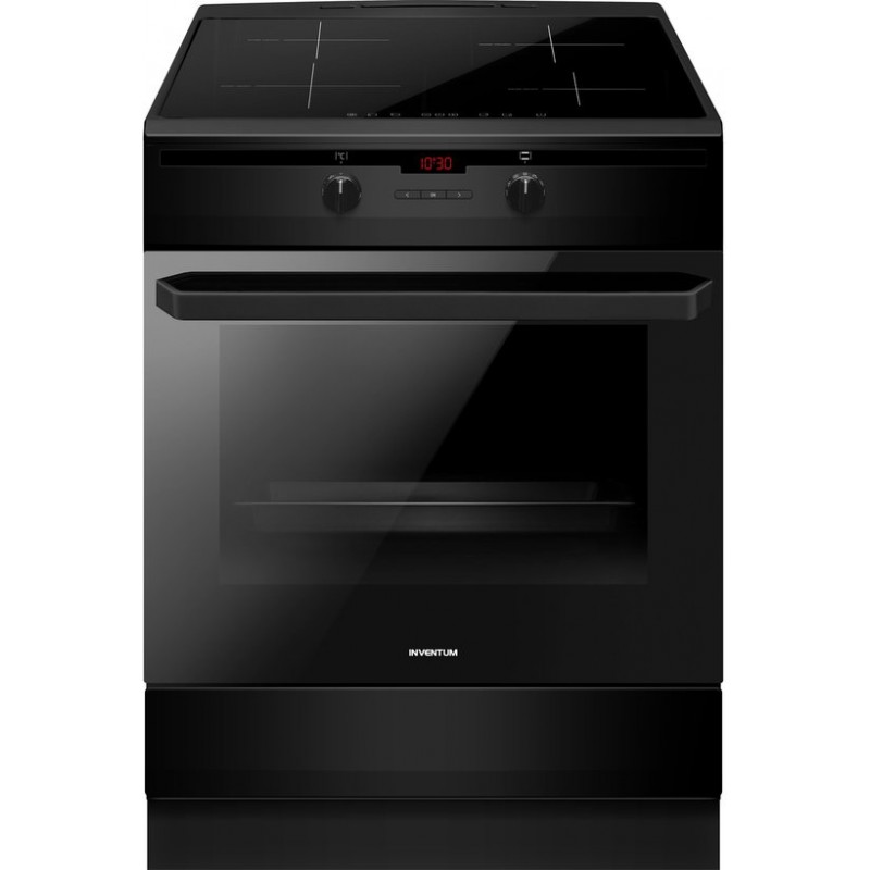 Inventum VFI6042ZWA - Vrijstaand inductie fornuis - Elektrische oven - 4 kookzones - 60 cm - 65 liter - Zwart