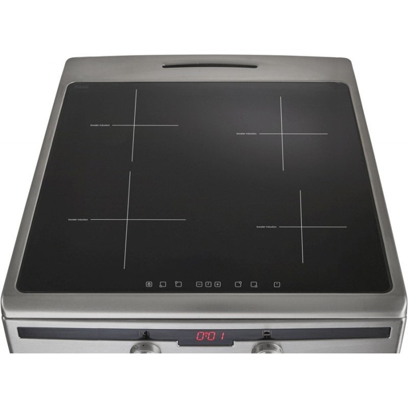 Inventum VFI6042RVS - Vrijstaand inductie fornuis - Elektrische oven - 4 kookzones - 60 cm - 65 liter 