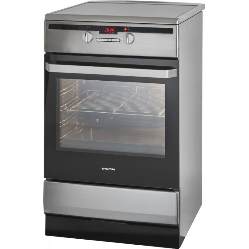 Inventum VFI6042RVS - Vrijstaand inductie fornuis - Elektrische oven - 4 kookzones - 60 cm - 65 liter 