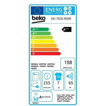 Beko DH7533RXW - Warmtepompdroger