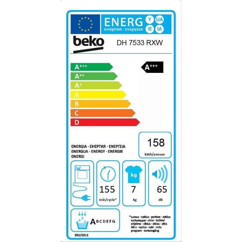 Beko DH7533RXW - Warmtepompdroger