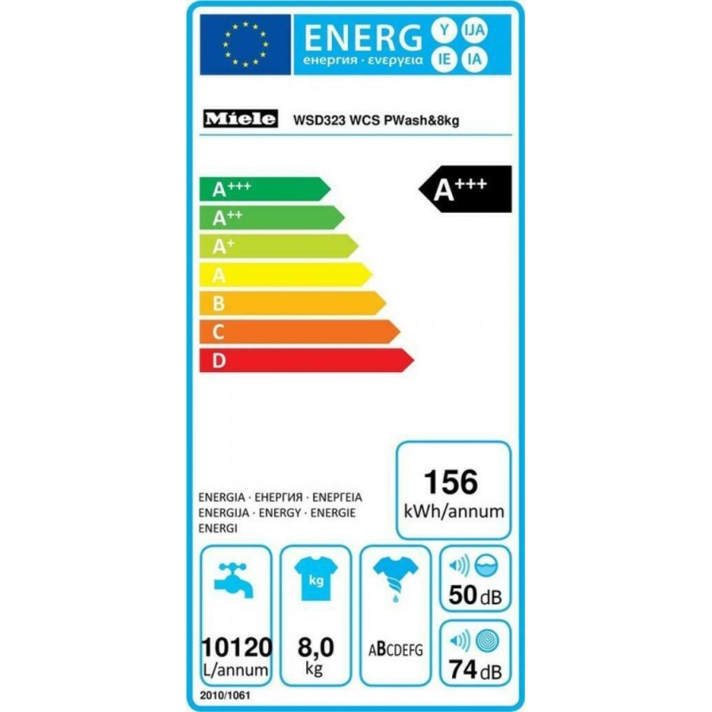 Miele WSD 323 WCS - Wasmachine - PowerWash 2.0 - 8kg - Energielabel A