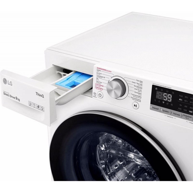 LG F4V709P1E - 9 kg Wasmachine met TurboWash™ 59 - Slimme AI DD™ motor - Hygiënisch wassen met stoom - ThinQ™