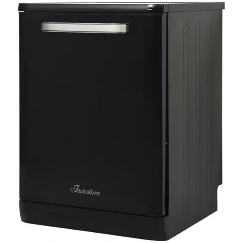 Inventum RVW6027AB - Retro vaatwasser - Vrijstaand - 12 couverts - 5 programma’s - Bestekmandje - Zwart