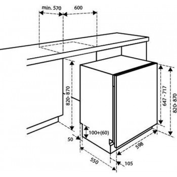 Inventum IVW6035A - Inbouw Vaatwasser - 13 couverts - 9 programma’s - SteamWash - Stil - BLDC motor - 60 cm breed - Volledig ingebouwd - Energielabel D
