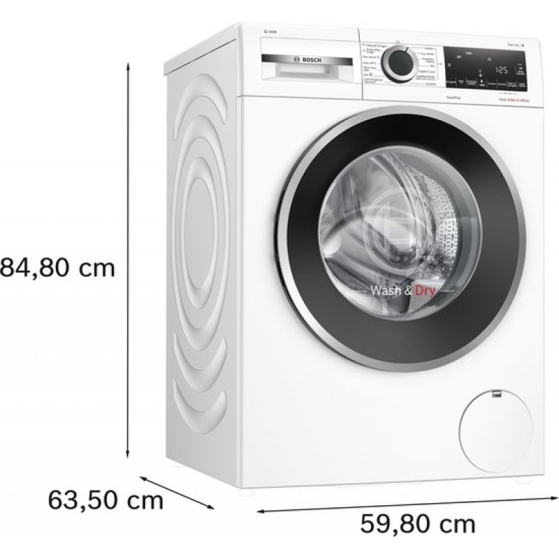 Bosch Serie 6 WNG254A7NL - Was-droogcombinatie - 10.5-6 kg - 1400 rpm