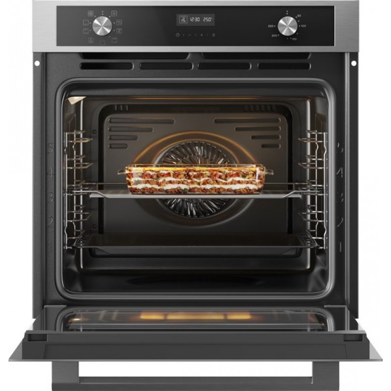 Inventum IOM6072RK - Inbouw combi-oven - Multifunctioneel - Grill - 72 liter - 60 cm hoog - Tot 250 graden - ZwartRVS