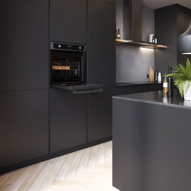 Inventum IOM6072RK - Inbouw combi-oven - Multifunctioneel - Grill - 72 liter - 60 cm hoog - Tot 250 graden - ZwartRVS