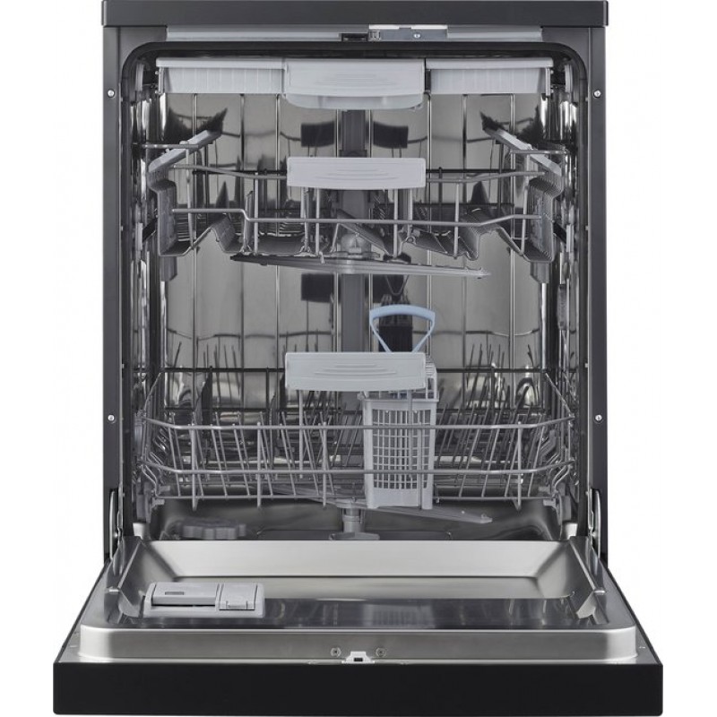 Inventum VVW6060AB - Vaatwasser - Vrijstaand - 14 couverts - 9 programma’s - Besteklade - Bestekmandje - Extra stil optie - Matzwart