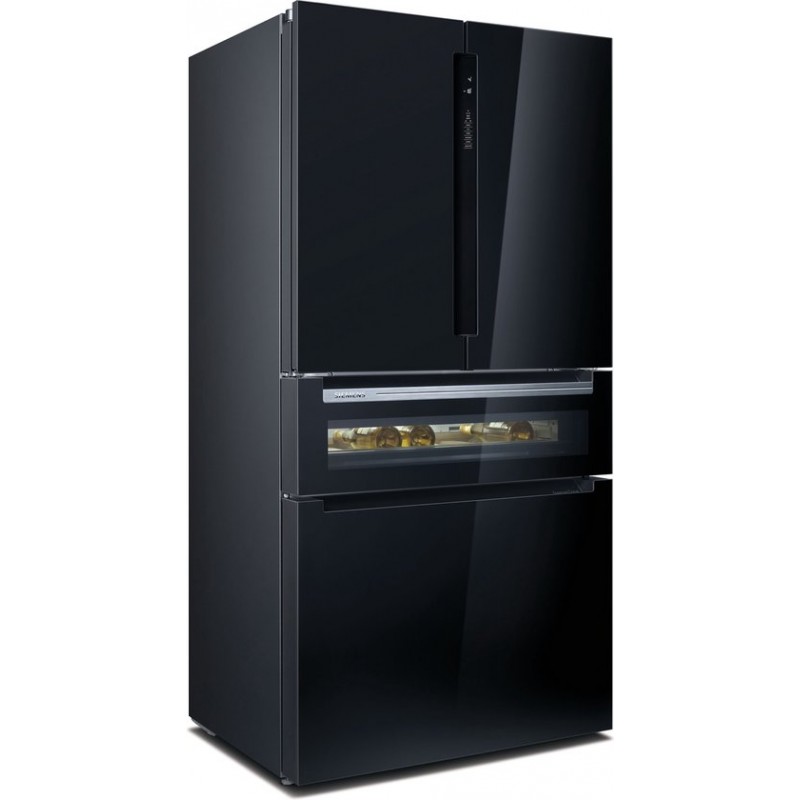 Siemens KF96RSBEA - Amerikaanse Koelkast met Wijnlade - Zwart