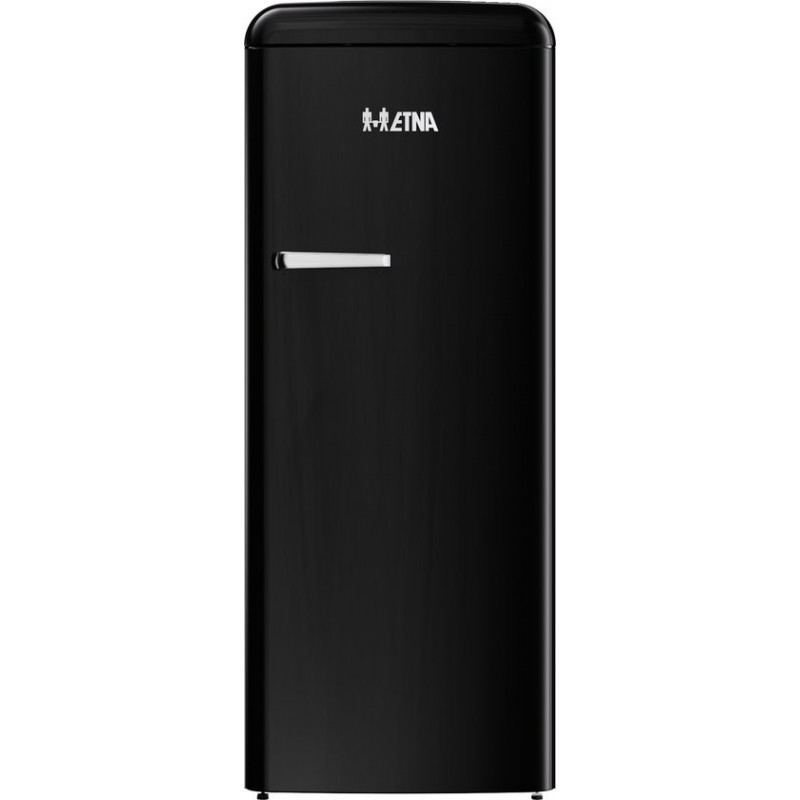 ETNA KVV7154ZWA - Retro koelkast met vriesvak - Zwart - 154 cm