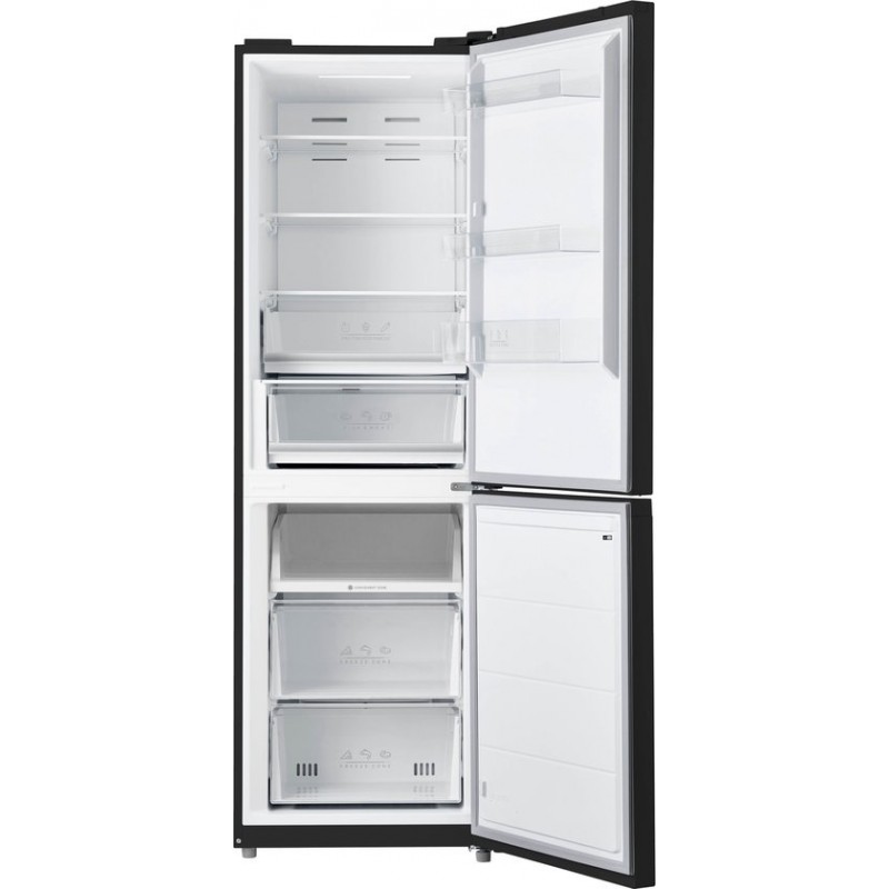 Inventum KV1850B - Vrijstaande koel-vriescombinatie - No Frost - Stil: 35 dB - 338 liter - Zwart RVS