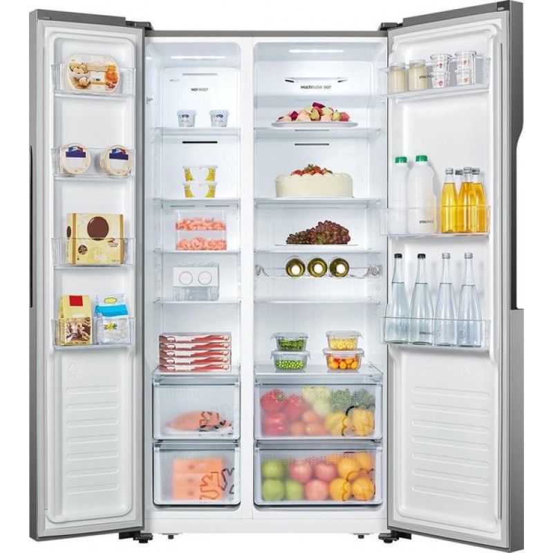 ETNA AKV578RVS - Amerikaanse koelkast - No Frost - LED Display - RVS