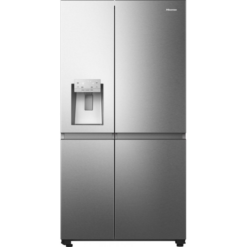 Hisense RS818N4TIC - Amerikaanse koelkast - Energielabel C - Water-  ijsdispenser - Metal Cooling - No Frost - RVS - Multi-Air Flow - Fast Freeze - 35dB - Inverter Compressor - 632 Liter