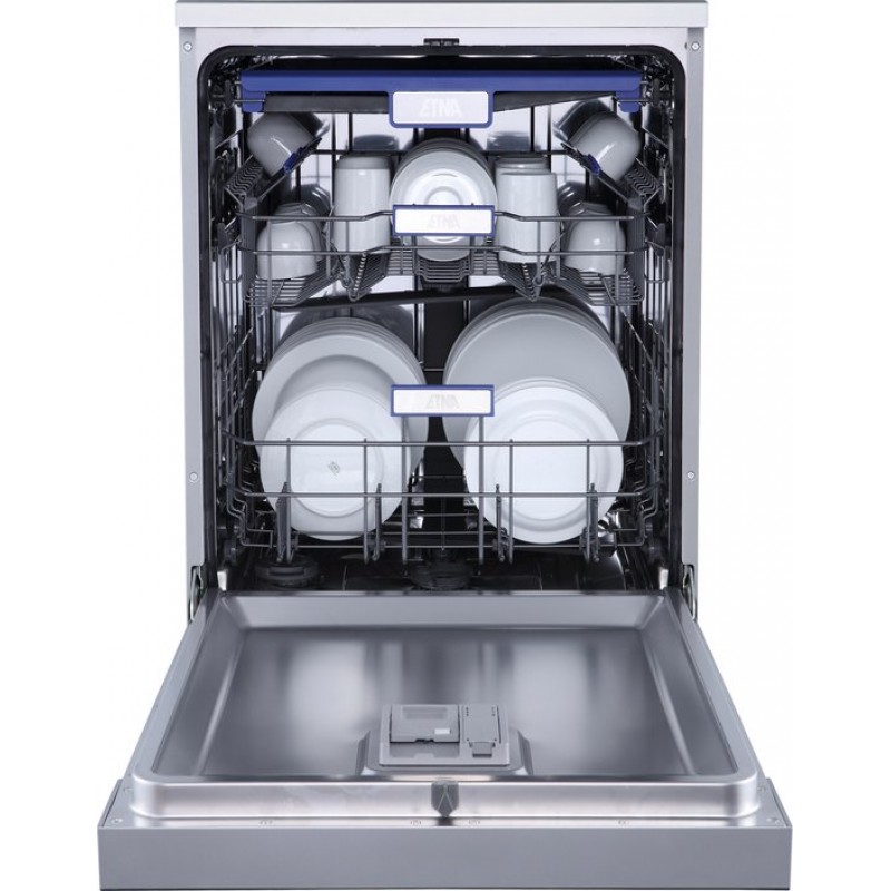 ETNA VW942HN - Inbouw vaatwasser XXL - 60 cm - Flexibele besteklade - Sleepscharnier - Koolborstelloze motor