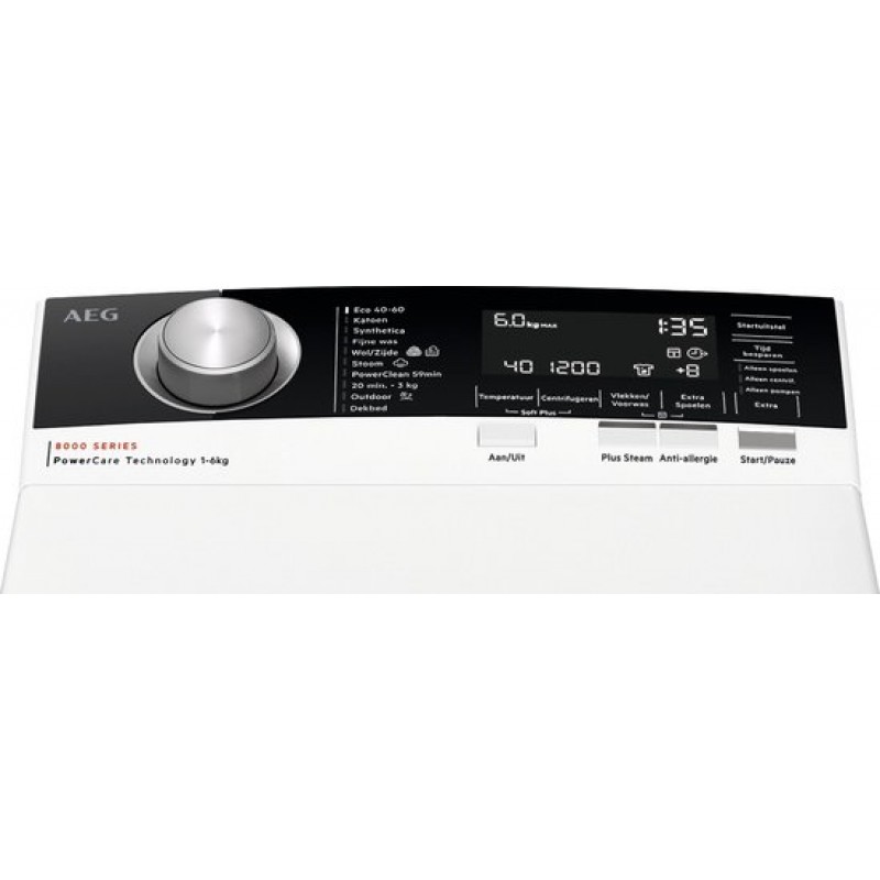 AEG LTR8765AL 8000 serie PowerCare - Wasmachine bovenlader - Energielabel A - 6 kg