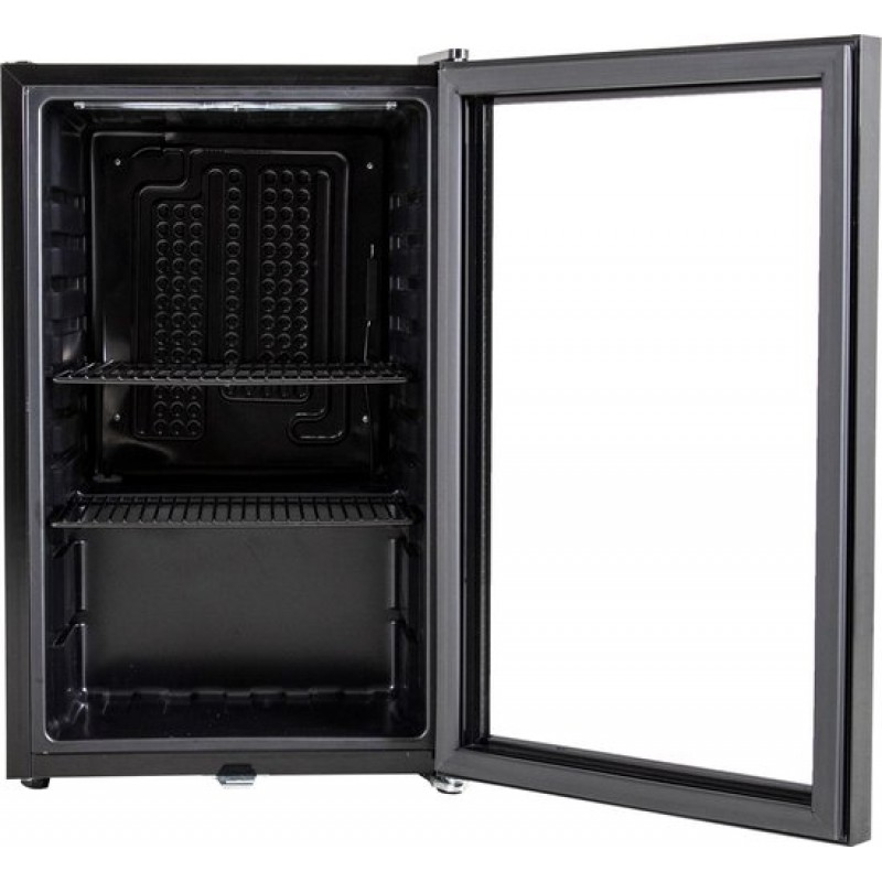 Husky KK70-BK-NL-HU - Dranken koeler - 71 Liter - Horeca - Met Glazen Deur - Zwart