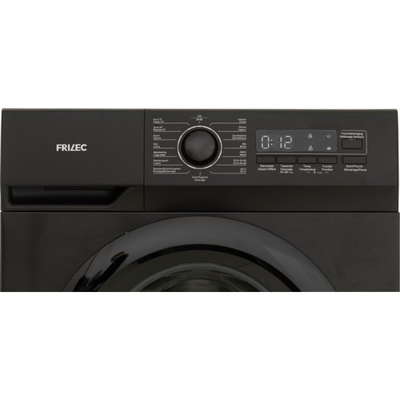 Frilec KOBLENZ8214WA-030B - Wasmachine - A label- 8 Kilo - Stoomprogramma - 1400 toeren - Zwart