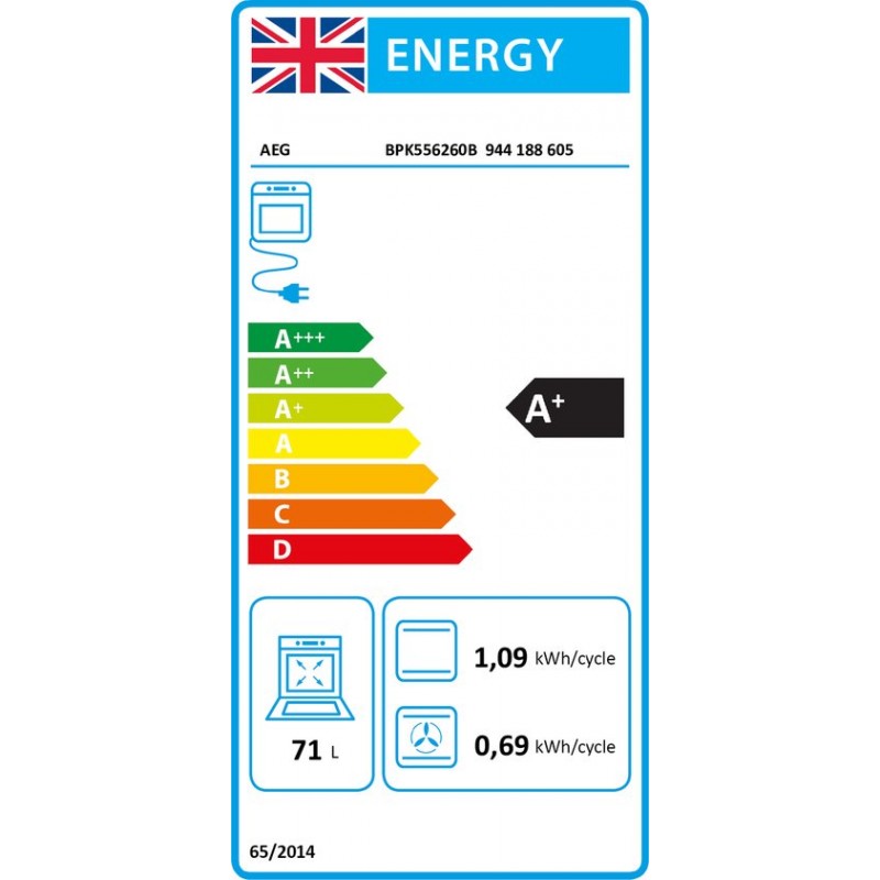 AEG BPK556260B 71 l - Pyrolyse hetelucht oven met stoomondersteuning - Zwart
