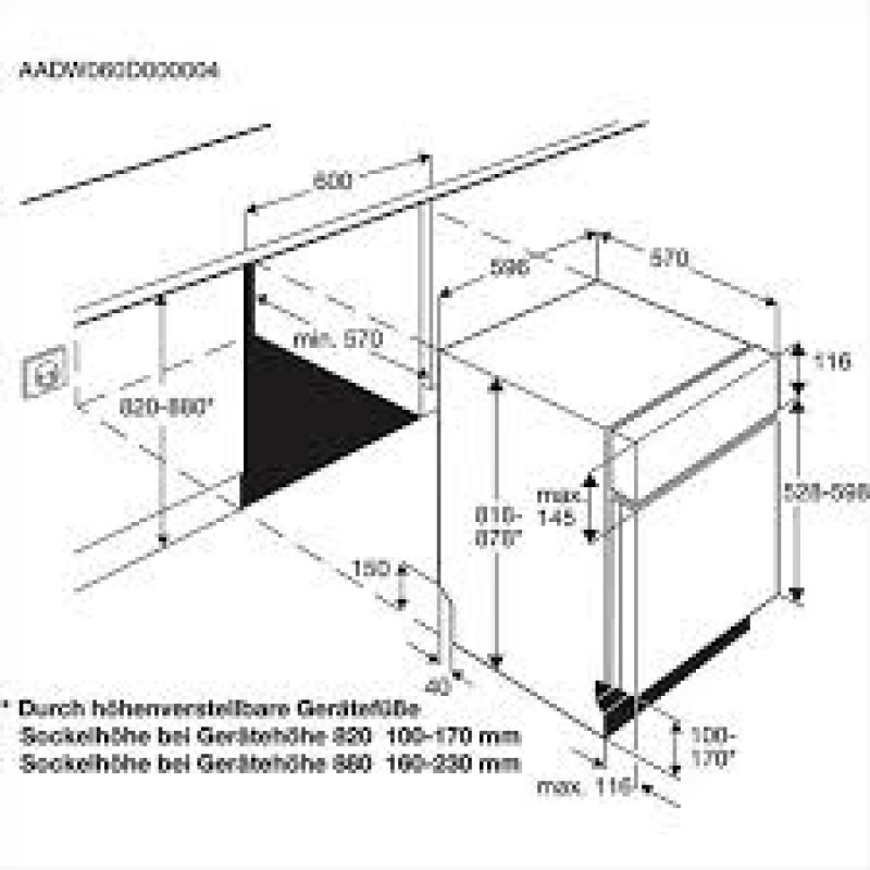 AEG FUS5361XZM ONDERBOUW VAATWASSER 13 COUVERTS (D)