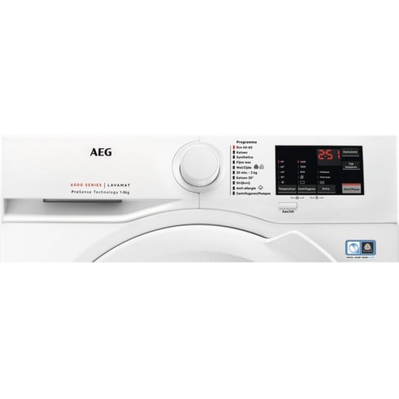 AEG LF628400 6000 serie ProSense® - Wasmachine - Energielabel A - 1400 toeren - 8 kg