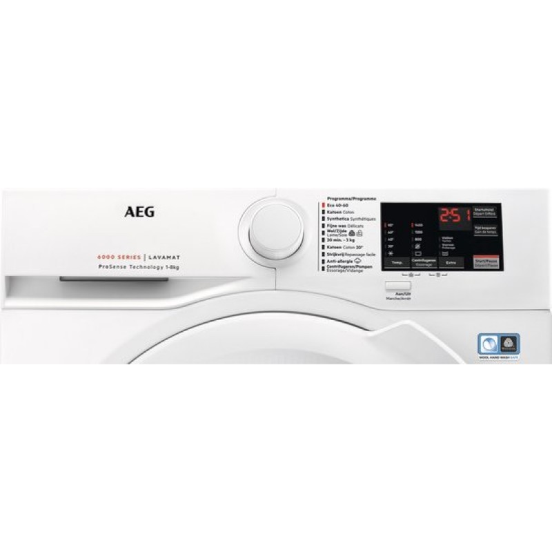 AEG LF62R840 6000 serie ProSense® – Wasmachine- Energielabel A - 1400 toeren - 8gk - NL/FR