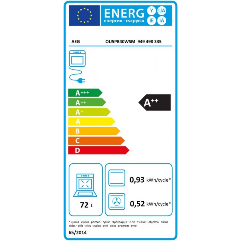 AEG OU5PB40WSM 5000 serie SurroundCook - Inbouwoven - Heteluchtoven - Stoomondersteuning