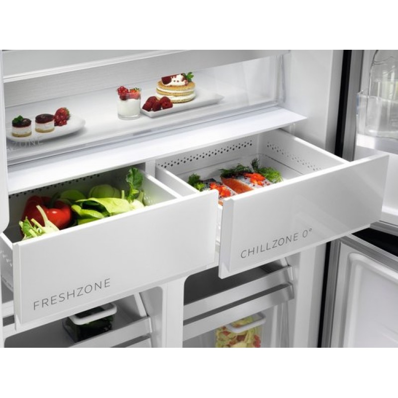 AEG RMB952D6VU EcoLine - Amerikaanse koelkast - Vrijstaand - Energielabel D - Roestvrijstaal