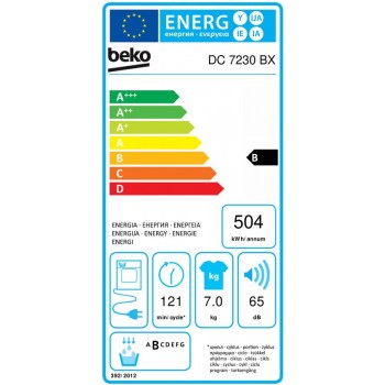 Beko DC7230BX1 - 7 kg condensdroger - NL-FR
