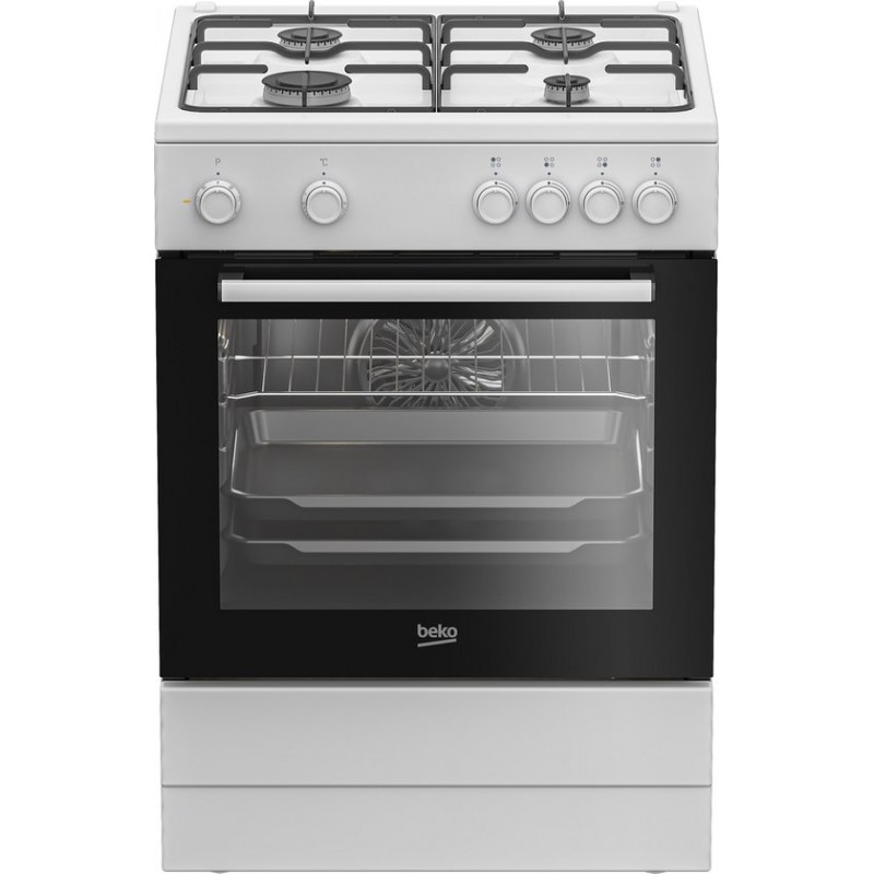 Beko FBM6202WNL - AeroPerfect - Gasfornuis met elektrische oven - 66 liter