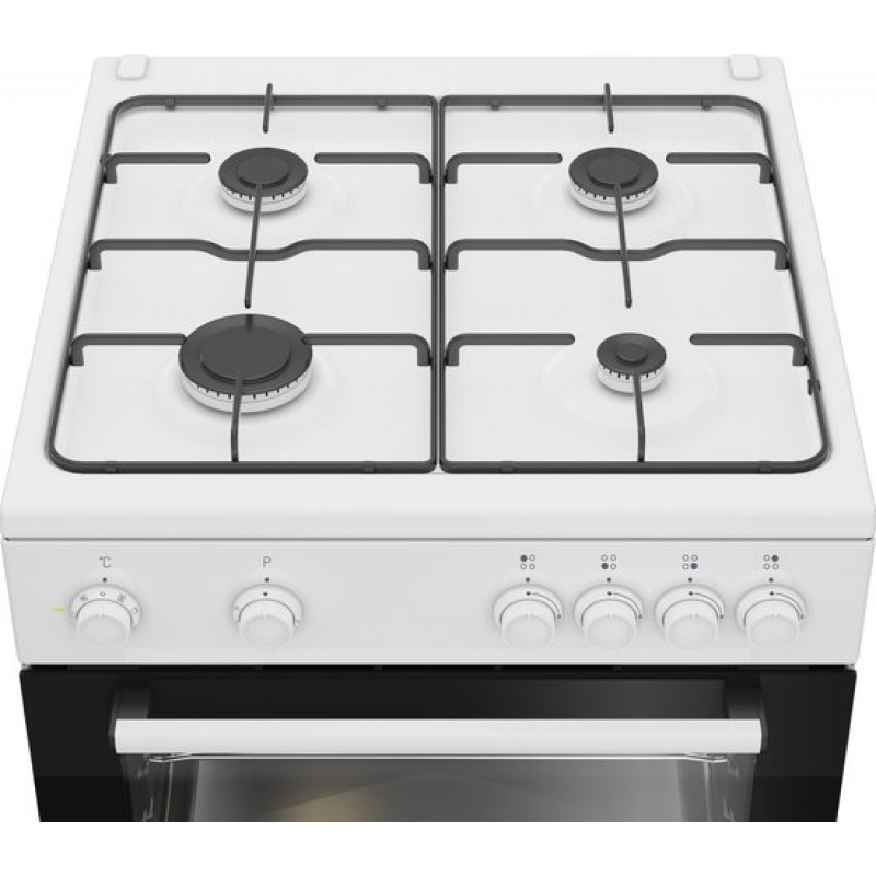 Beko FBM6202WNL - AeroPerfect - Gasfornuis met elektrische oven - 66 liter