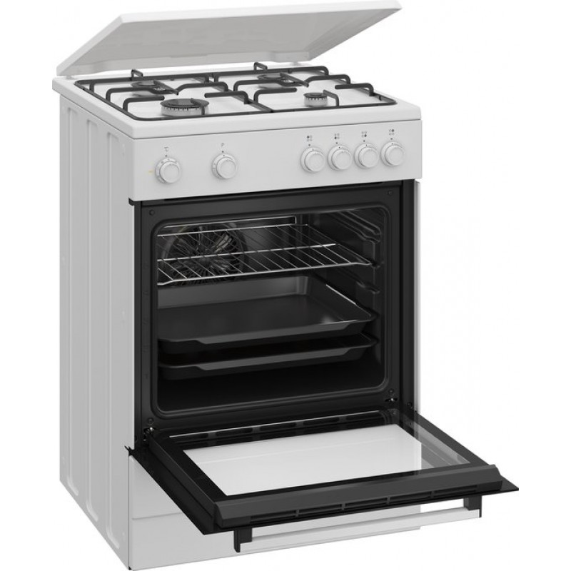 Beko FBM6202WNL - AeroPerfect - Gasfornuis met elektrische oven - 66 liter