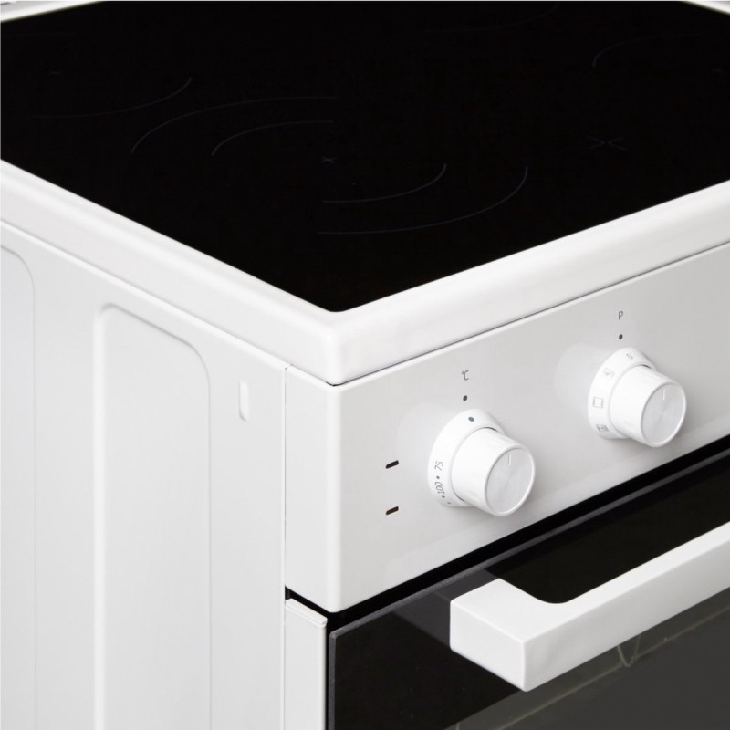 Beko FSE67300GW - Fornuis- VitroKeramisch - TurboHetelucht - StoomReiniging - Timer - Display