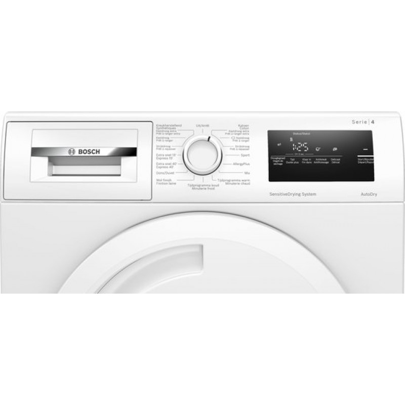 Bosch WTN83200FG - Serie 4 - Wasdroger - Condensdroger - NL-FR display