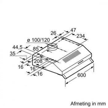 Bosch DUL60FA50 - Serie 2 - Afzuigkap - Onderbouw